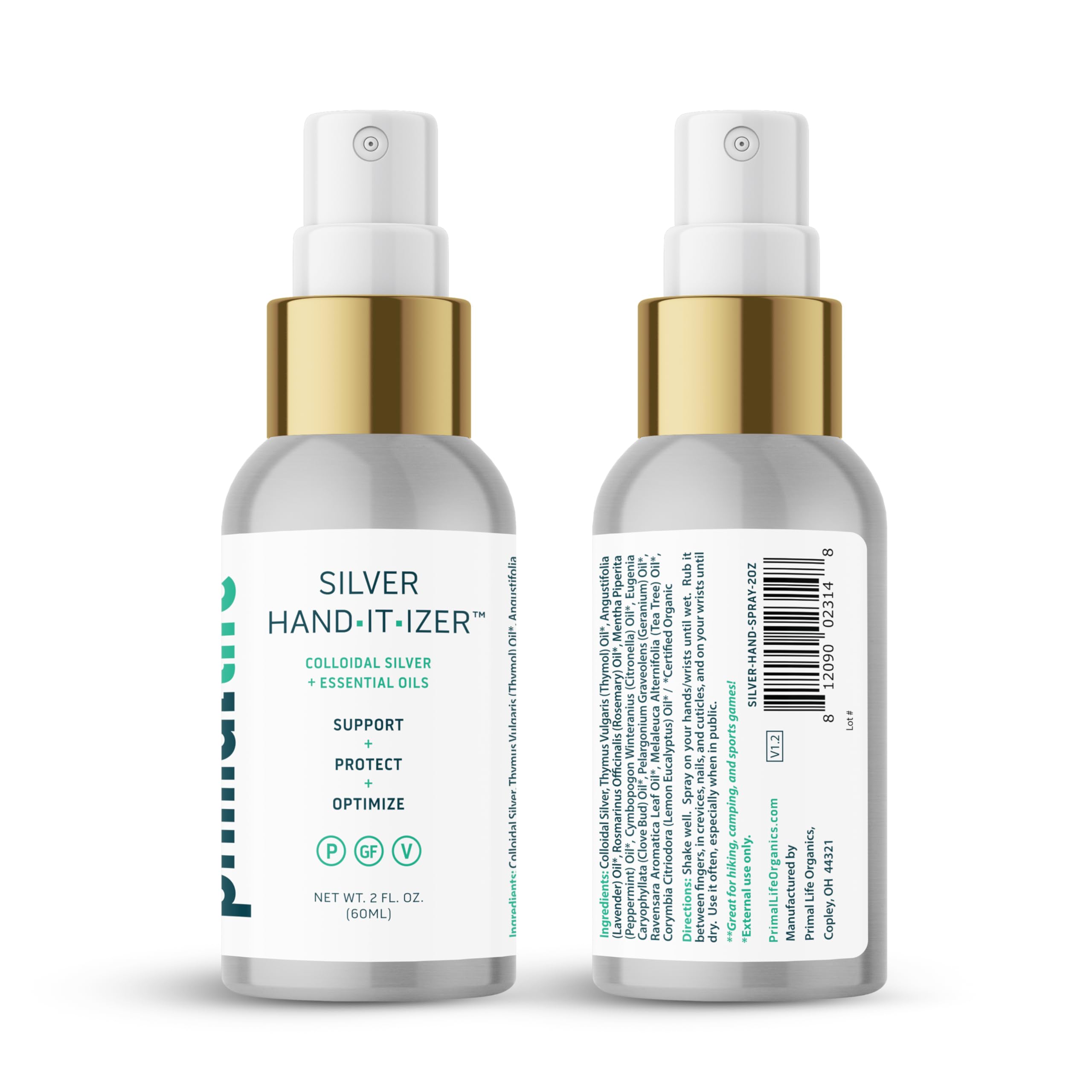 Amazon.com : Primal Life Organics Silver Hand-it-izer Spray