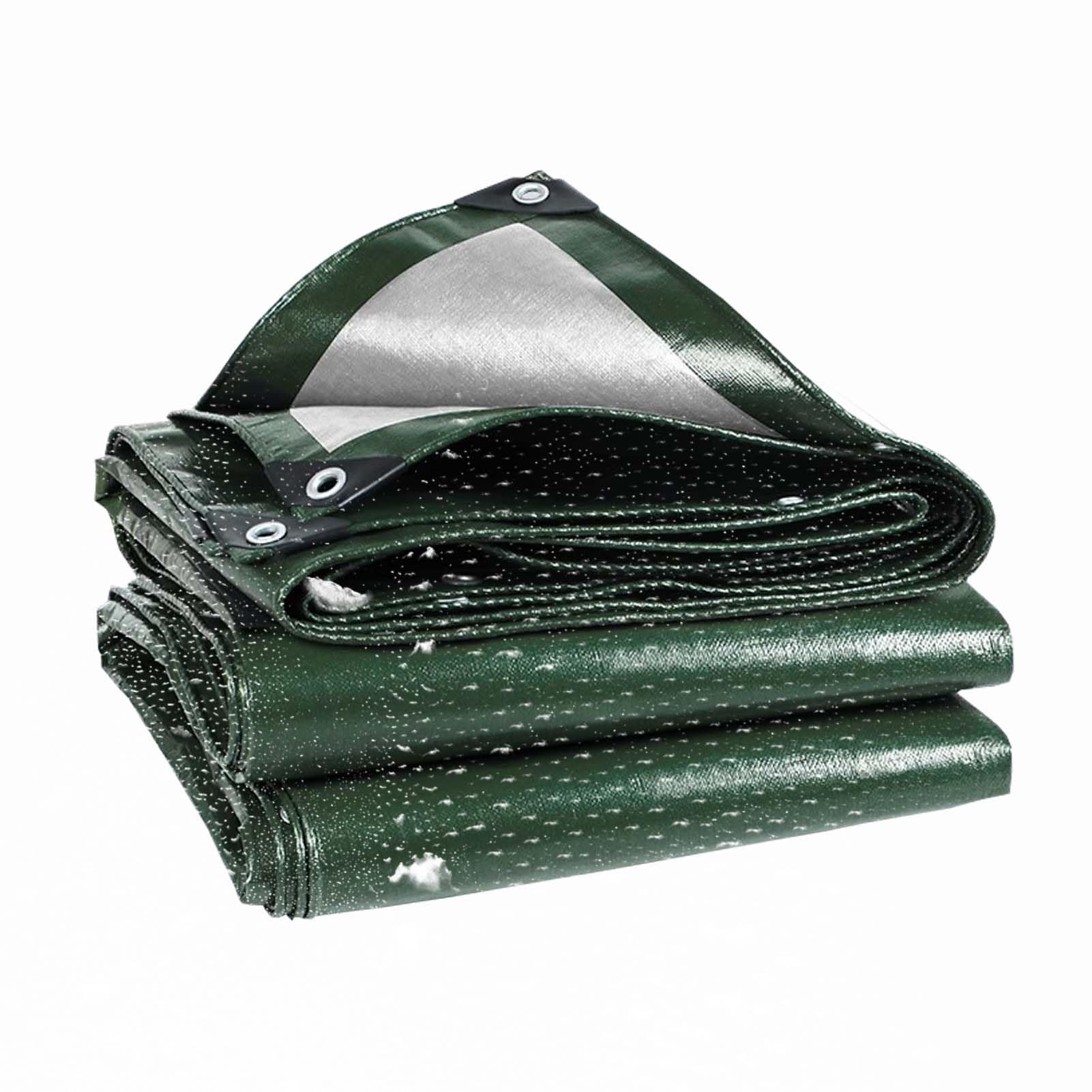 Heavy Du - Lona impermeable de 6 x 6 m, lona de PVC de 10 mm de grosor con protección UV con ojales, resistente al agua para camping, actividades al aire libre y tiendas de campaña
