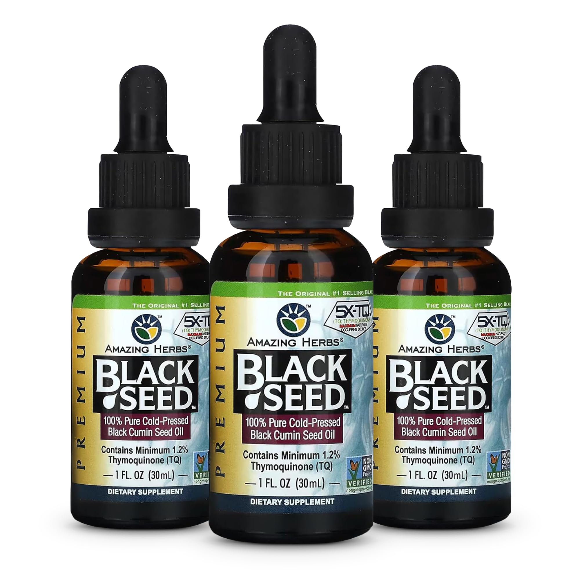 Amazing Herbs Premium Black Seed Oil Liquid - 16 Fl Oz Glass Bottle — Amazon image 17