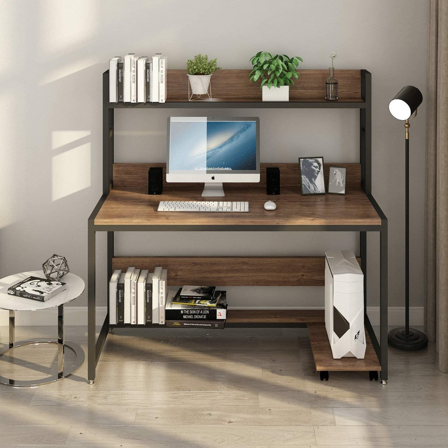 RoyalPolar Computer Desk with Storage Shelves 47'' Office Desk with