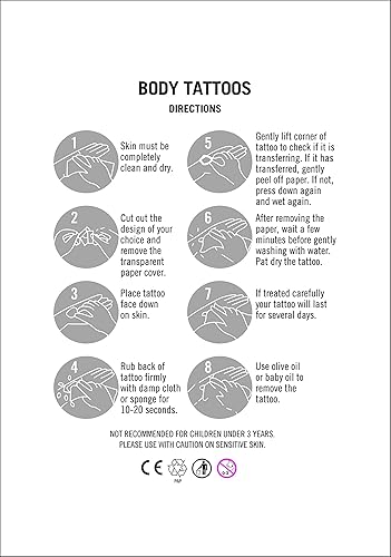 Miniatura 3 de Tatuajes temporales pegatinas falsas cuerpo brazo pecho hombro tatuaje para hombres o mujeres (arco y flecha)