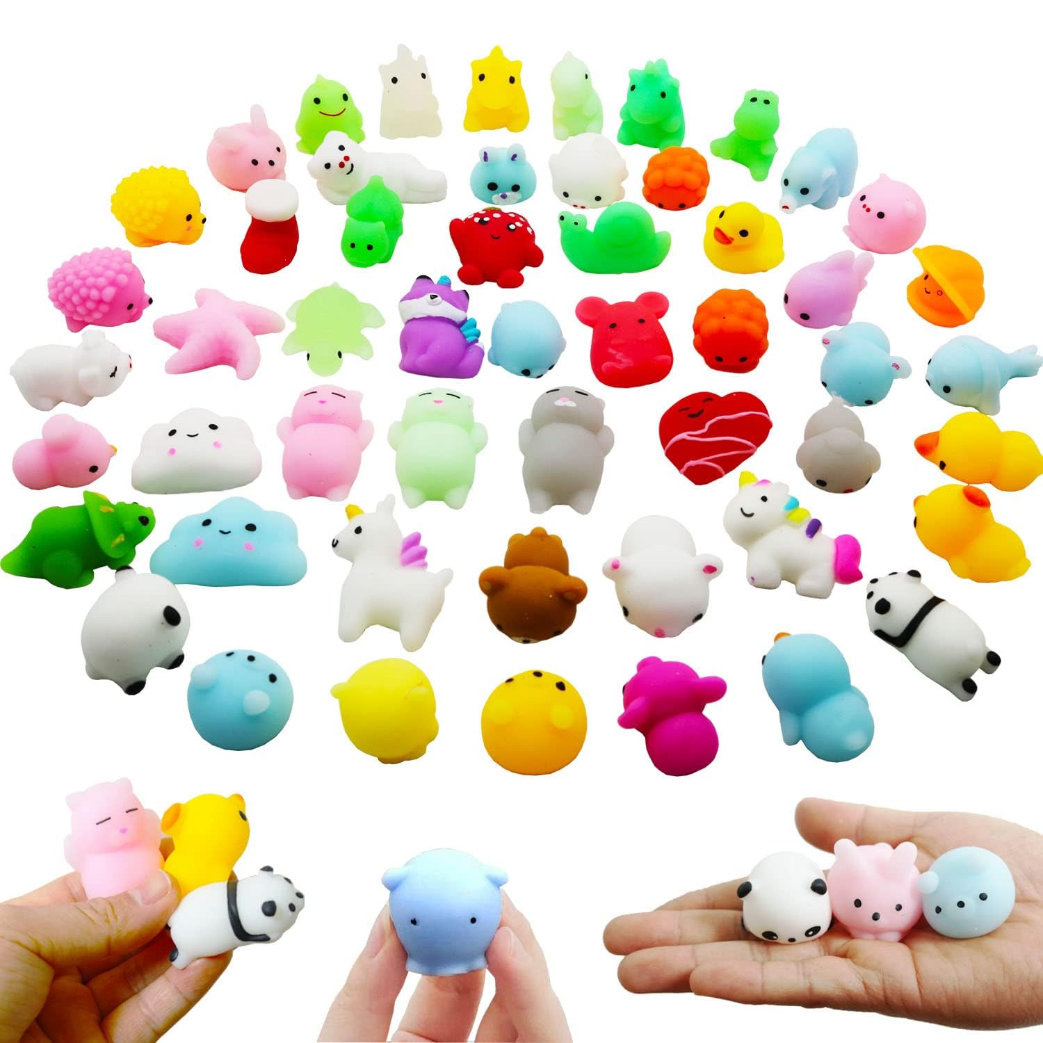 Dioju 200 Pcs Mochi Squishy Toy, Mini Kawaii Squishies Bulk Sensory Fidget Toys Goody Bag Party Favors For Kids, Classroom Prizes Pinata Filler Carnival Stocking Stuffers Christmas Birthday Gifts