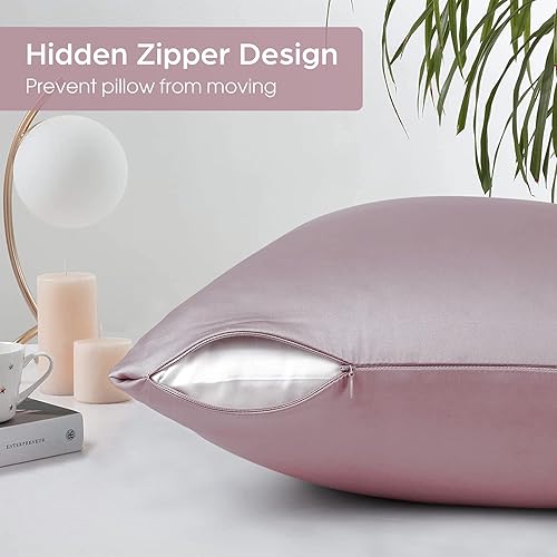 Miniatura 4 de Funda de almohada de seda para cabello y piel, paquete de 2 fundas de almohada 100% seda de morera 25 momme, 600 hilos, fundas de almohada de seda