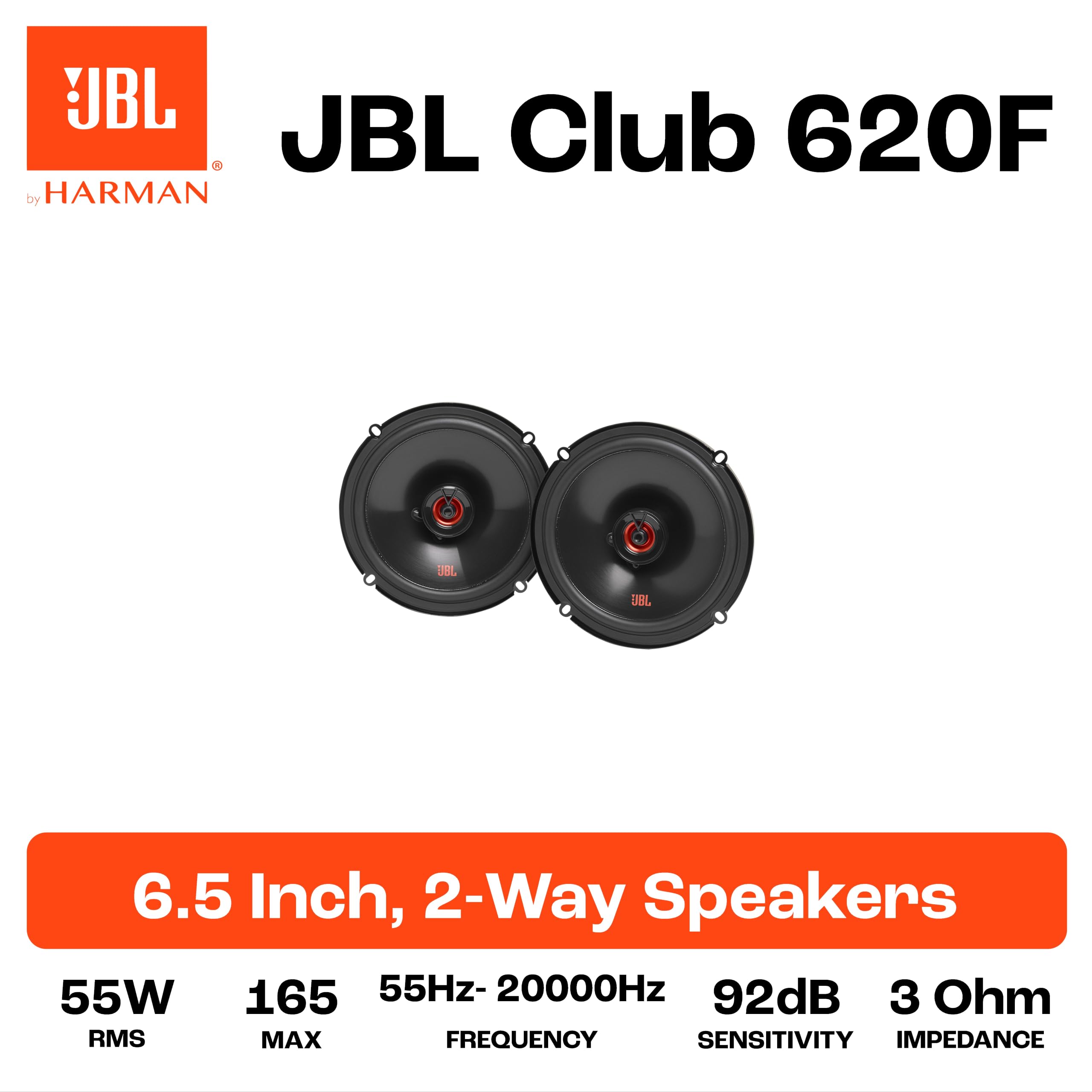 JBL Harman Kardon Club 620F 2 yollu araç hoparlör seti - 180 Watt