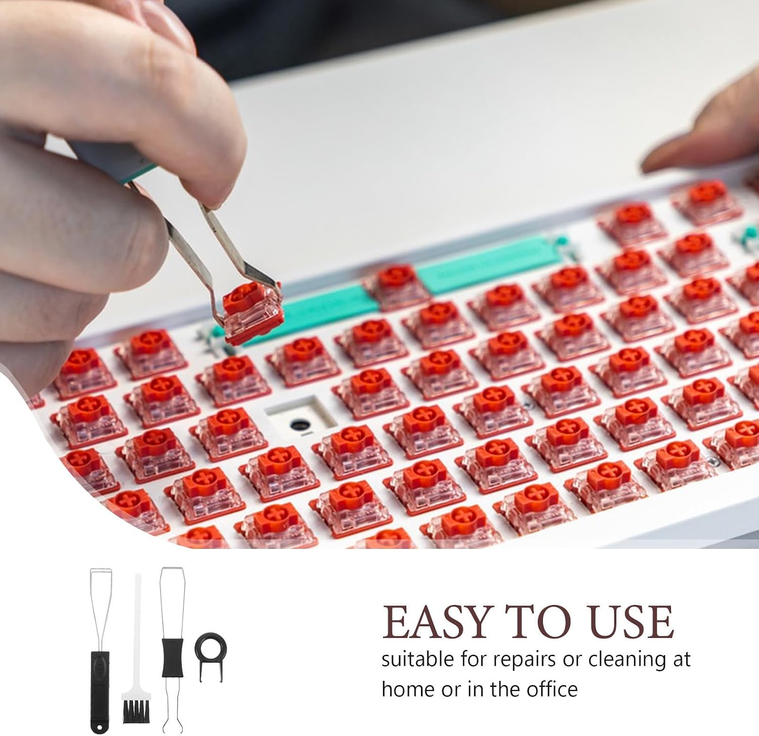 Yardwe Keyboard Keycap Remover Tool Set with Metal Actuator Puller