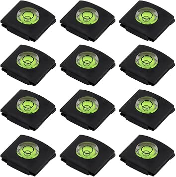 Set of 12 Hot Shoe Covers, SENHAI Camera Flashlight Hotshoe Cover of Bubble Spirit Level for Canon Nikon Panasonic Fujifilm Olympus Sigma PENTAX DSLR SLR