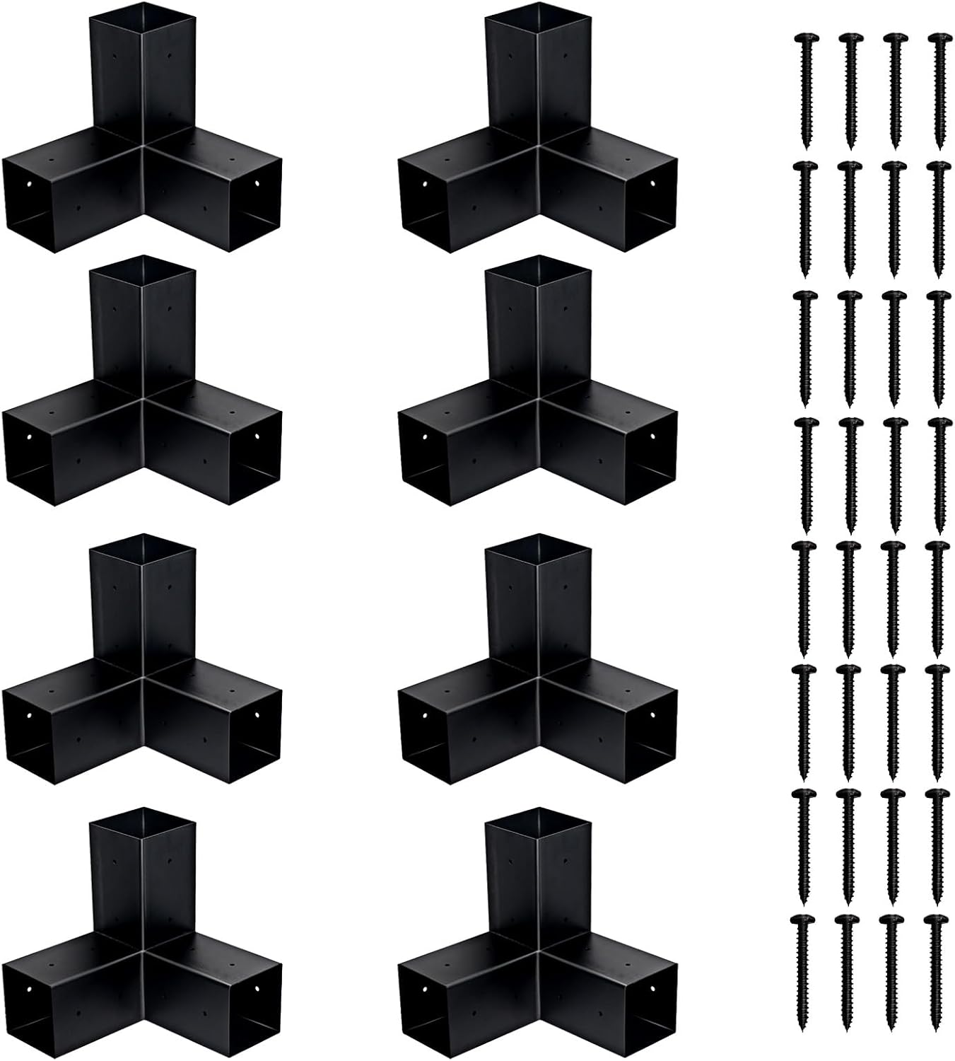 Fruyyzl Pergola Kit,8 Pack Outdoor Wood Pergola Bracket,4x4