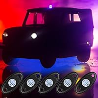 Vista 6 de Macarrie 12 Cápsulas Luces LED Rock para Automóvil SUV Luces Underglow Impermeables Neón Trail Rig Lámpara Iluminación para Camión Motocicleta Barco