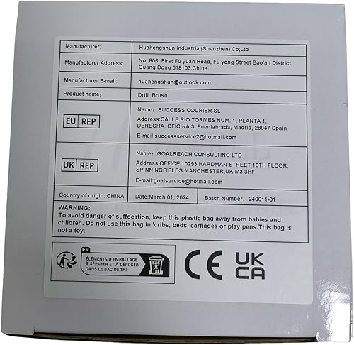 Miniatura 7 de Cepillo de taladro 5 pulgadas cerdas suaves blanco cambio rápido eje