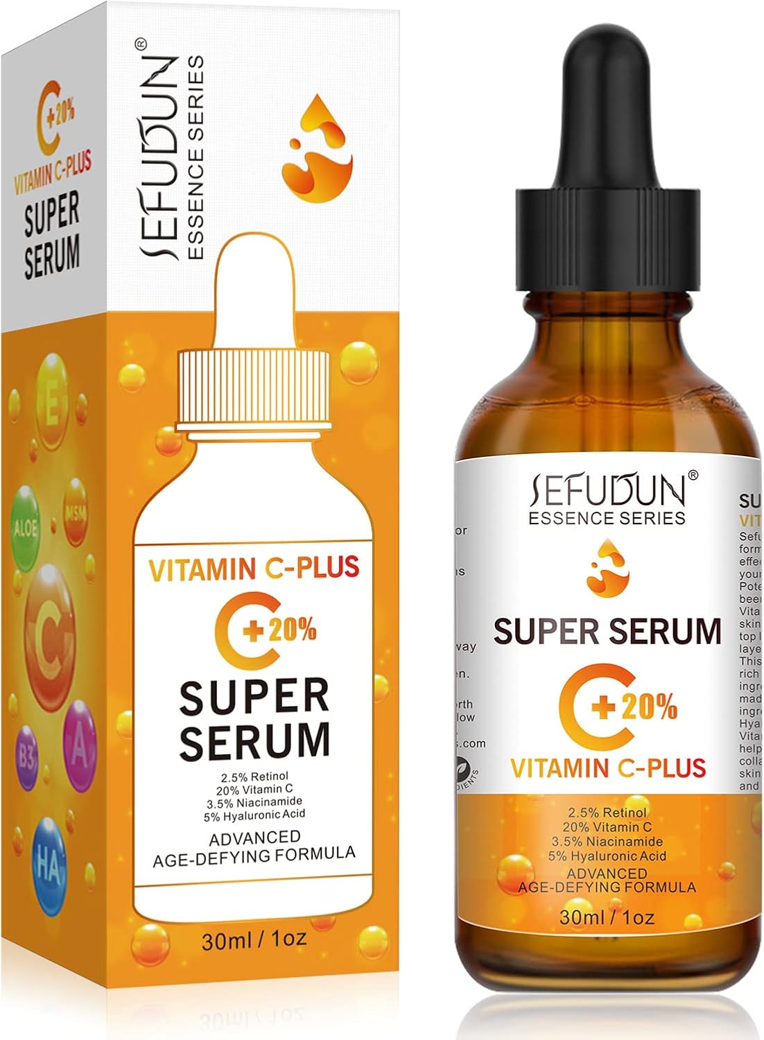 Premium 20% Vitamin C Serum for Face with Hyaluronic Acid (30 ml), Anti Aging & Wrinkle Facial Serum for Women & Men, Antioxidant, Fades Dark Spot, Boost Skin Collagen, Hydrate & Brighten