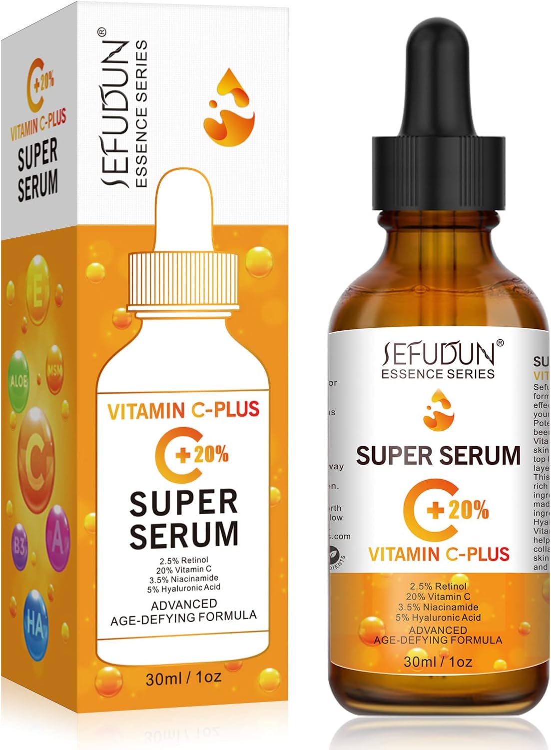20% Vitamin C Serum for Face with Hyaluronic Acid 1 Fl Oz, Anti Aging Facial Serum for Women & Men, Antioxidant, Boost Skin Collagen, Fades Dark Spot, Hydrate & Plump Skin, Anti Aging & Wrinkle