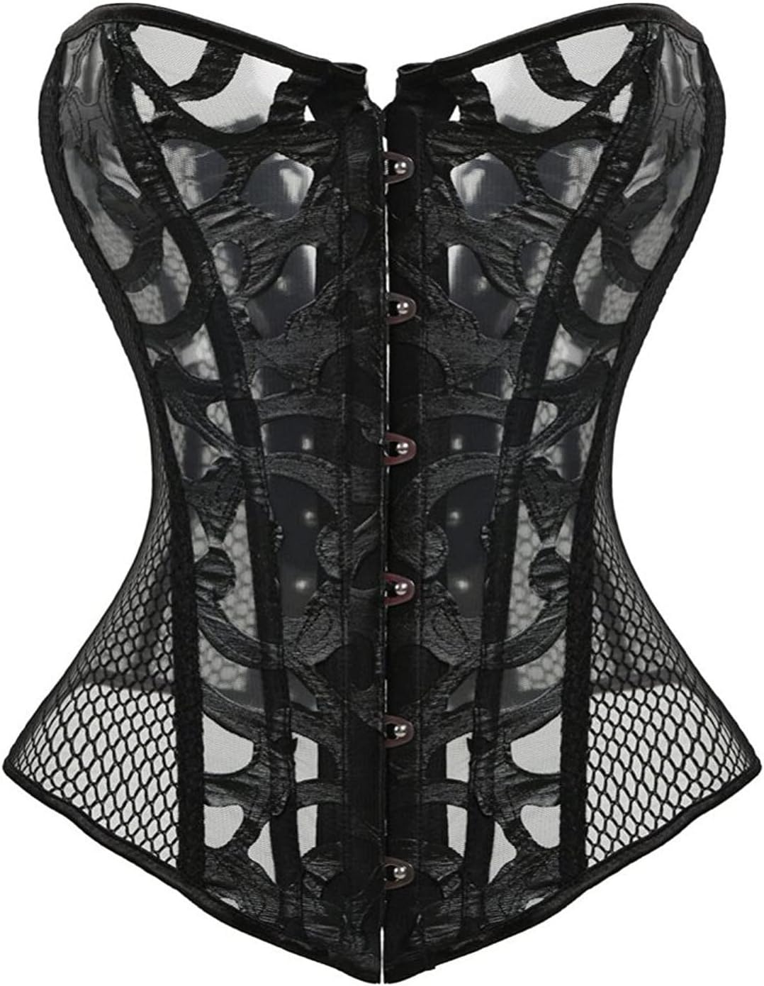 Corset Tops For Women Satin Overbust Lace up Busiter Shapewear Outfit