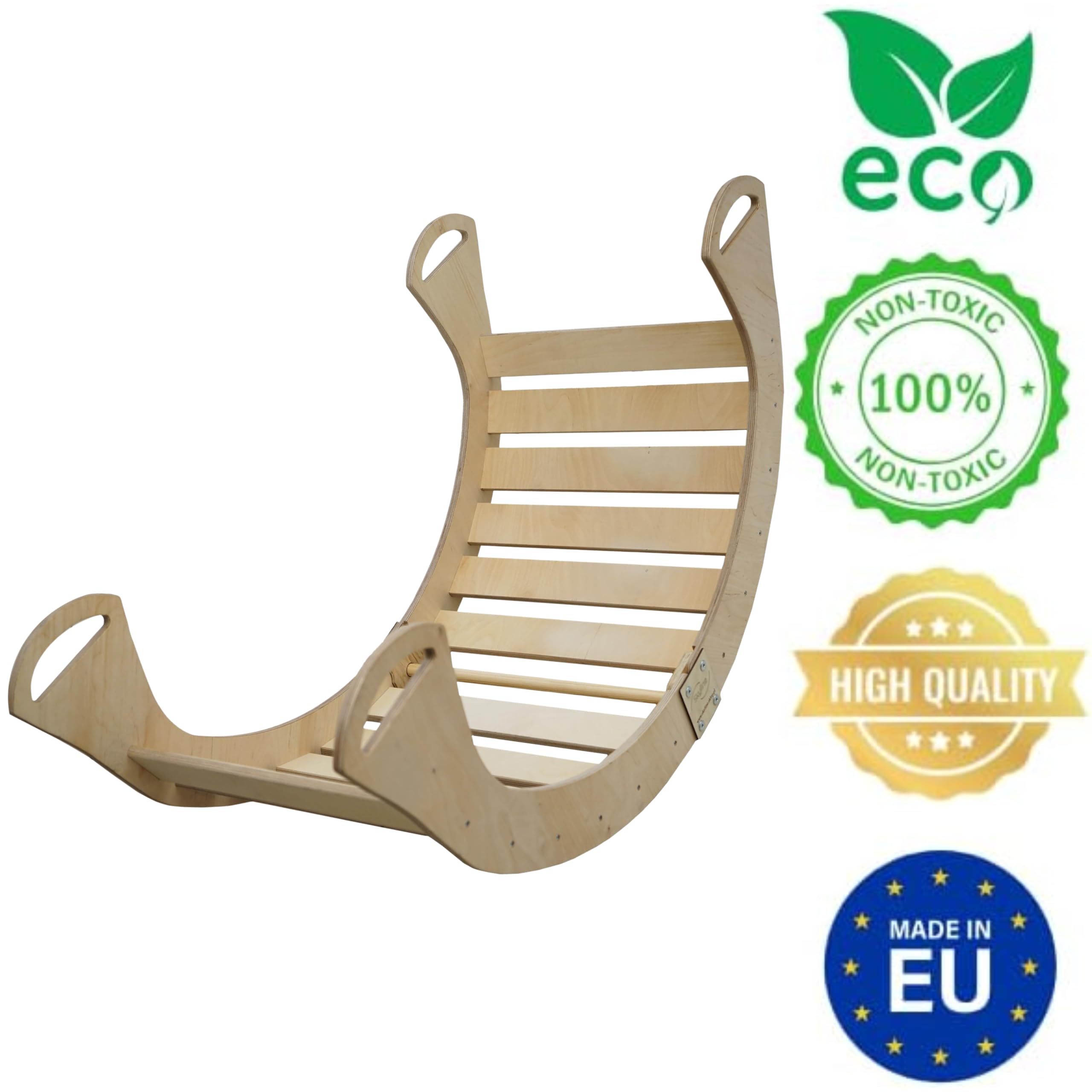Arco De Escalada Pikler De Madera Con Balancín Y Cojín De Silicona – Juguete Montessori Multifunción Para Interiores