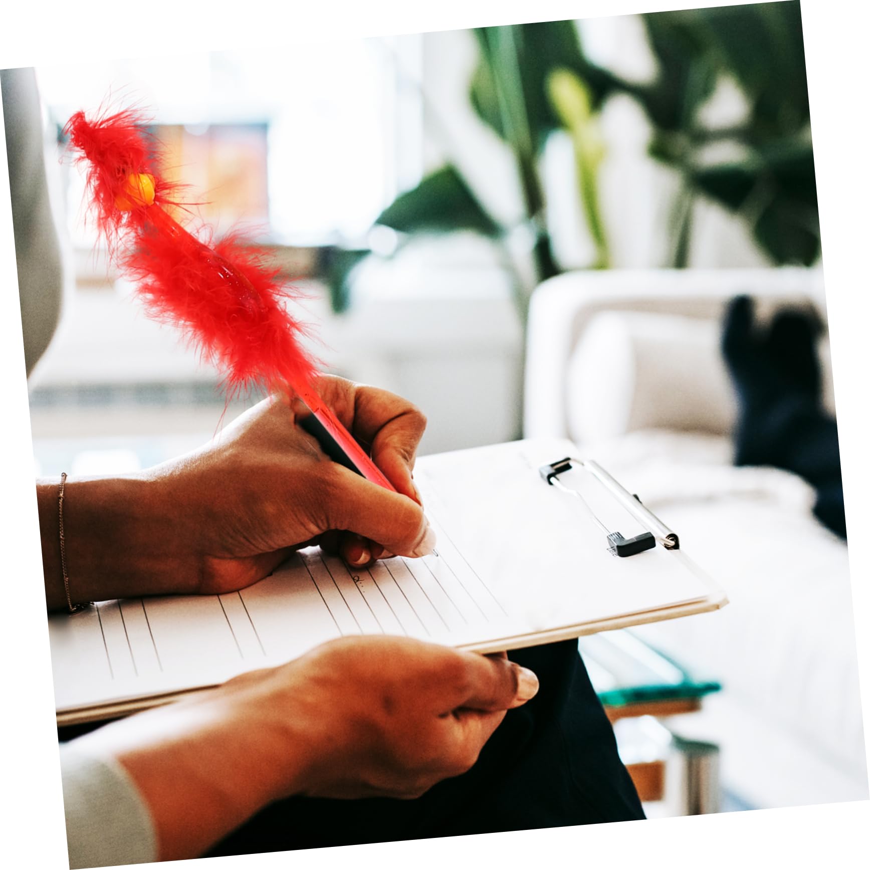 TEHAUX 12pezzi Penna Sfera Forma Di Struzzo Da Penne Colorate Per Scuola e Ufficio Design Creativo e Divertente Scrittura e Confortevole