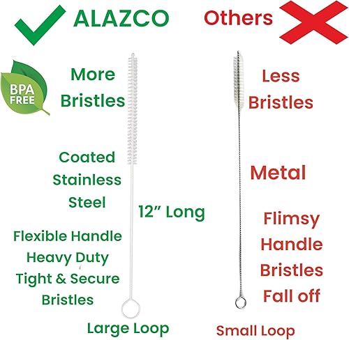 Miniatura 2 de 20 cepillos limpiadores de pajitas de primera calidad, XL, 12 pulgadas de largo y 38 pulgadas de ancho, cepillo de limpieza de tuberías para