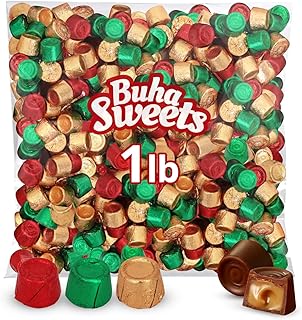 Candy Creamy Caramels Wrapped in Rich Chocolate, 1lb Pack of Christmas Candy Bulk, Delicious Christmas for Gifting, Perfect Christmas Chocolate Mix for Christmas Stocking Stuffers