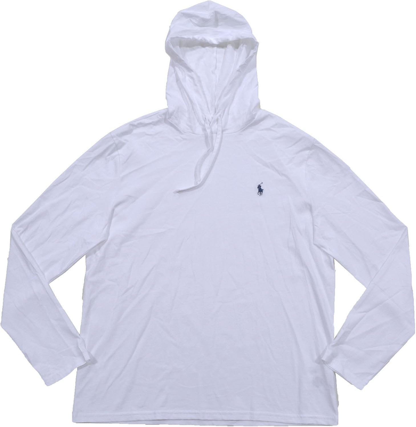 Polo Ralph Lauren Mens Jersey Knit Hoodie Tee (X-Large, White)