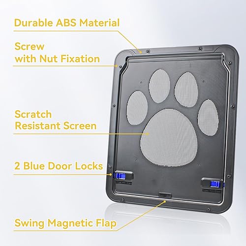 Miniatura 4 de Enjoying Puerta mosquitera para mascotas, tamaño de puerta interior de 8 x 10.2 pulgadas, puertas para gatos con solapa magnética de repuesto,