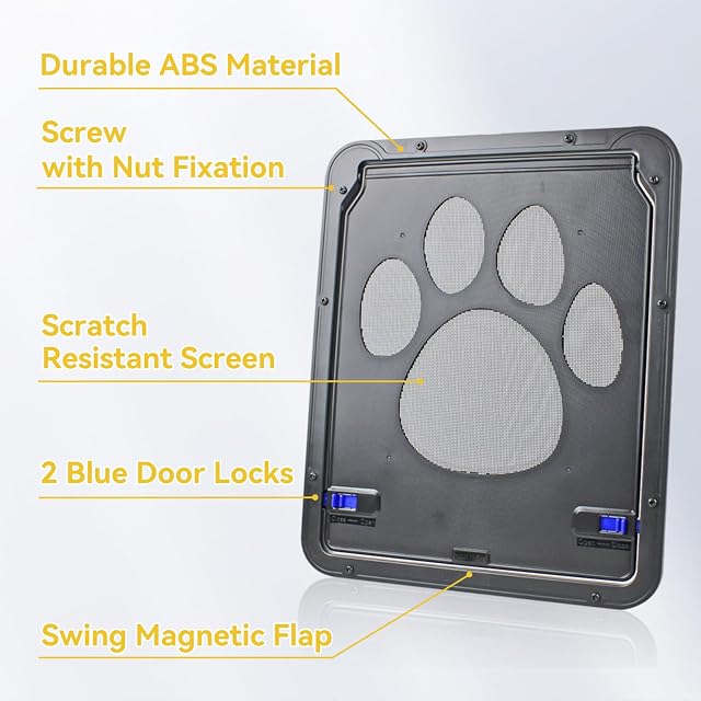 Foto 4 de 8 de PETLESO Puerta mosquitera para perro, puerta mosquitera para mascotas