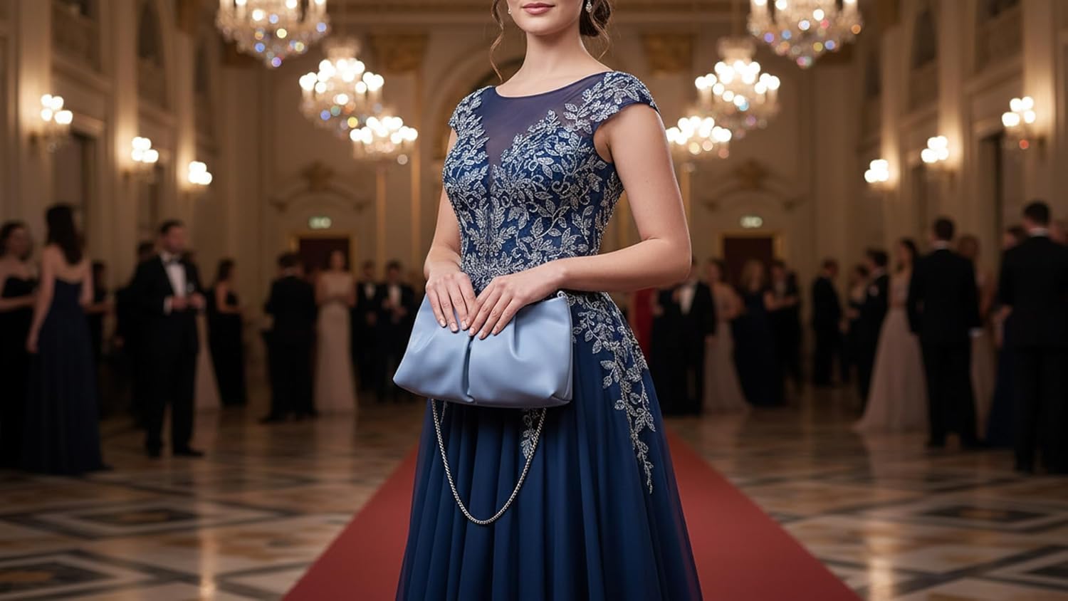 IXEBELLA Pleated PU Clutch Evening Purse for Women Dressy Formal Faux Leather Shoulder Handbag