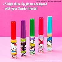 Vista 3 de Lip Smacker Sanrio Hello Kitty and Friends Flavored Liquid Lip Gloss Dry Lips For Kids, Men, Women Stocking Stuffer Christmas Gift Set of