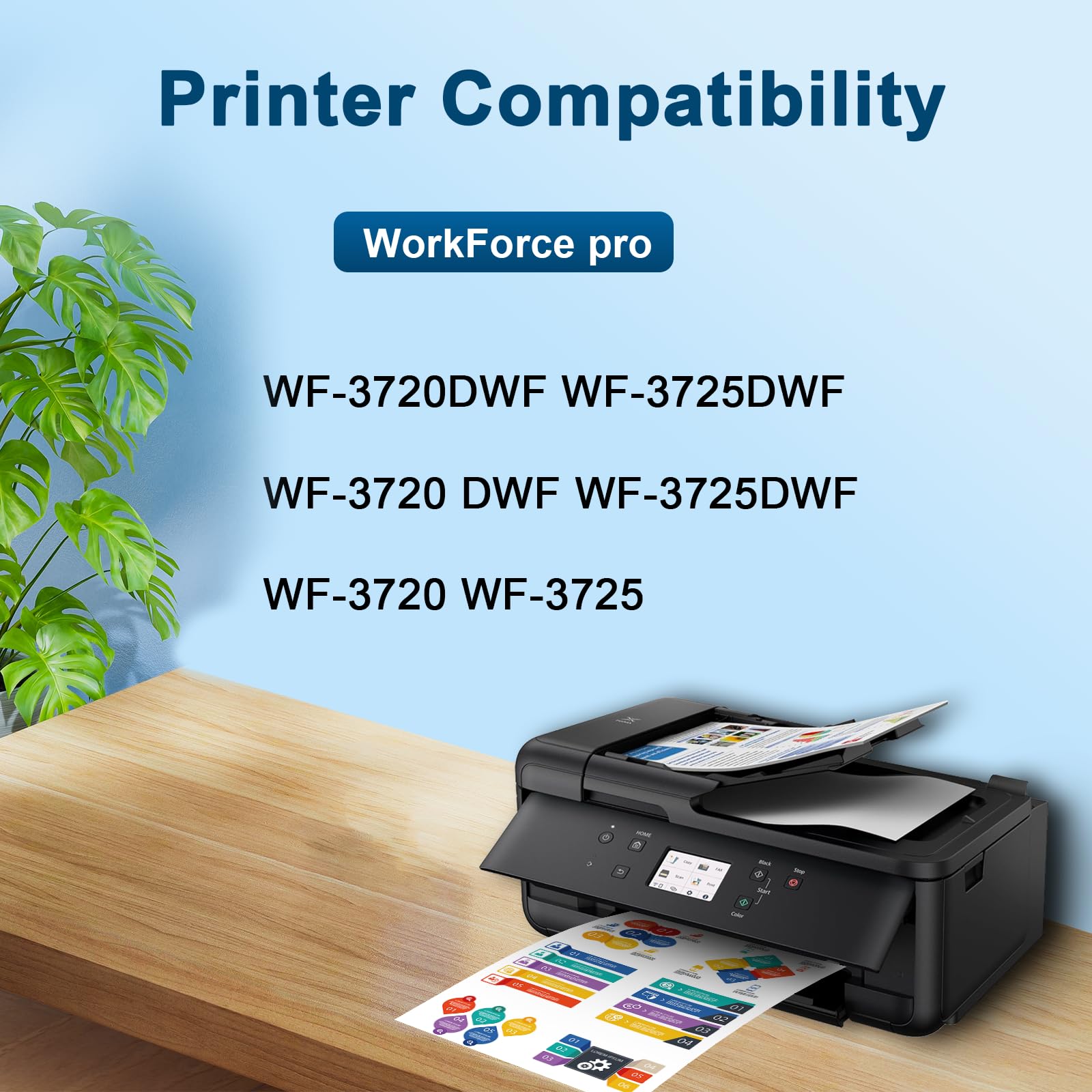 Jagute 34XL Cartucce d'inchiostro Sostituzione per Epson 34 34XL Cartucce Compatibili per Epson Cartucce WorkForce Pro WF-3725DWF WF-3720DWF WF3725 WF3720 (2 Nero, 1 Ciano, 1 Magenta, 1 Giallo)