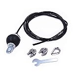 J Bryant Fitness Gym Replacement Customize Cable Fitness Pulley Thick 5mm Heavy Duty Steel Wire Rope for Home Gym Cable Pulley Machine Accessories (Type-C, 196)