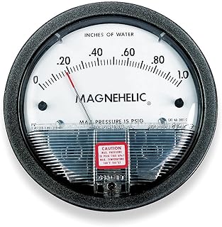 Pressure Gauge,15 in to 0 to 15 in H2O