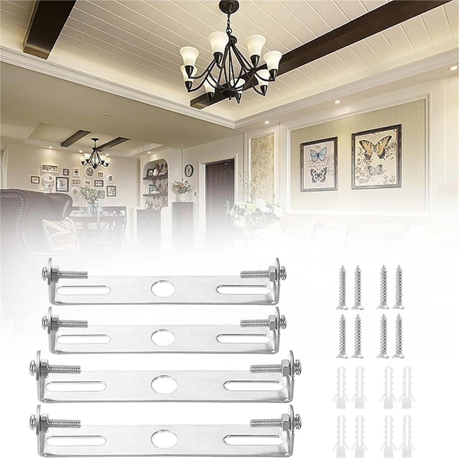 Light Fixture Mounting Bracket 24pcs Ceiling Light Plate Kit Fixture Bracket Lamp Lighting Accessories