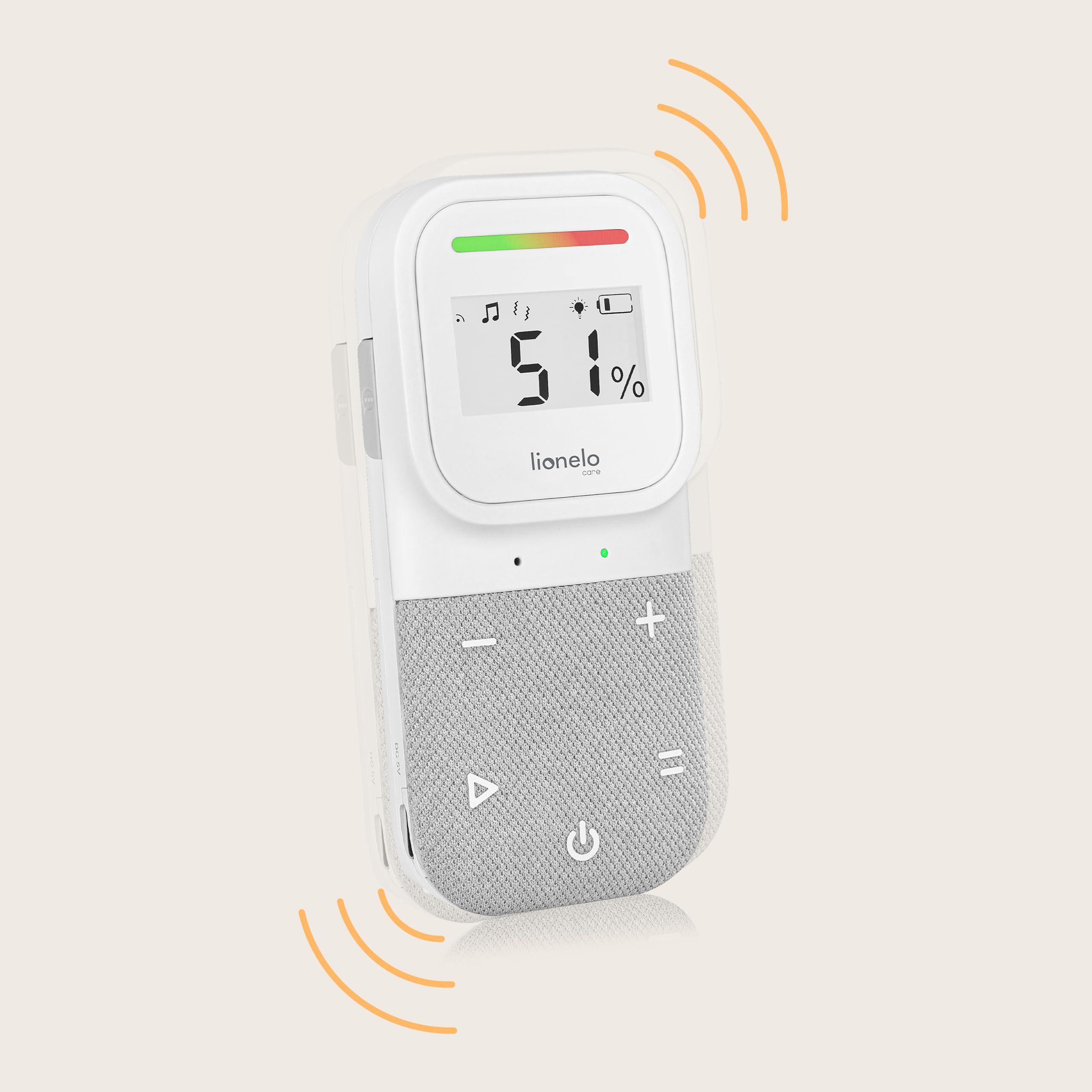 Lionelo Babyline 2.3 Baby Monitor z mikrofonem audio, światłem nocnym, zasięg 400 m, LCD, niania elektroniczna