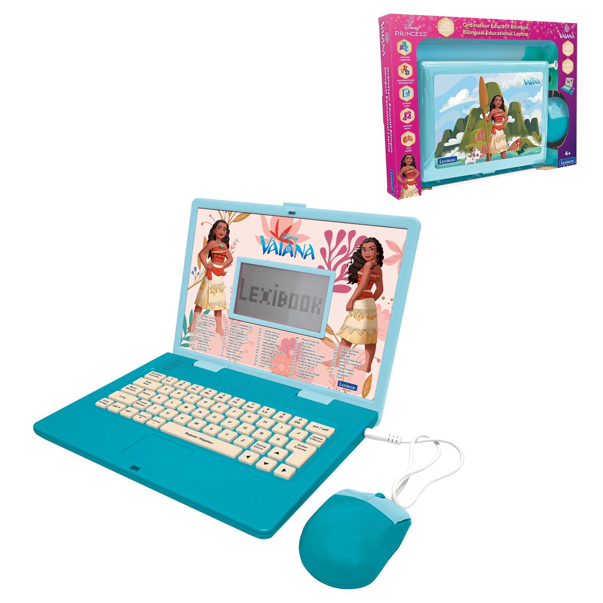 Ordinateur éducatif bilingue Vaiana with 124 activités (EN/FR)