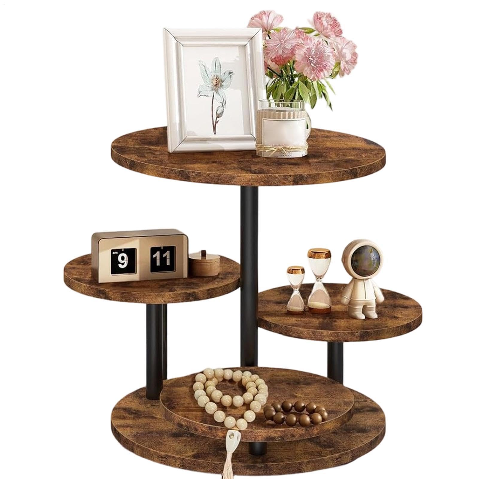 Soporte Escalonado Cupcakes Expositor De Postres 4 Niveles | Soporte Giratorio De Cupcakes 360° Para Brunch, Buffet, Hogar, Cocina, Reuniones Familiares, Restaurante, Hotel, Bodas,
