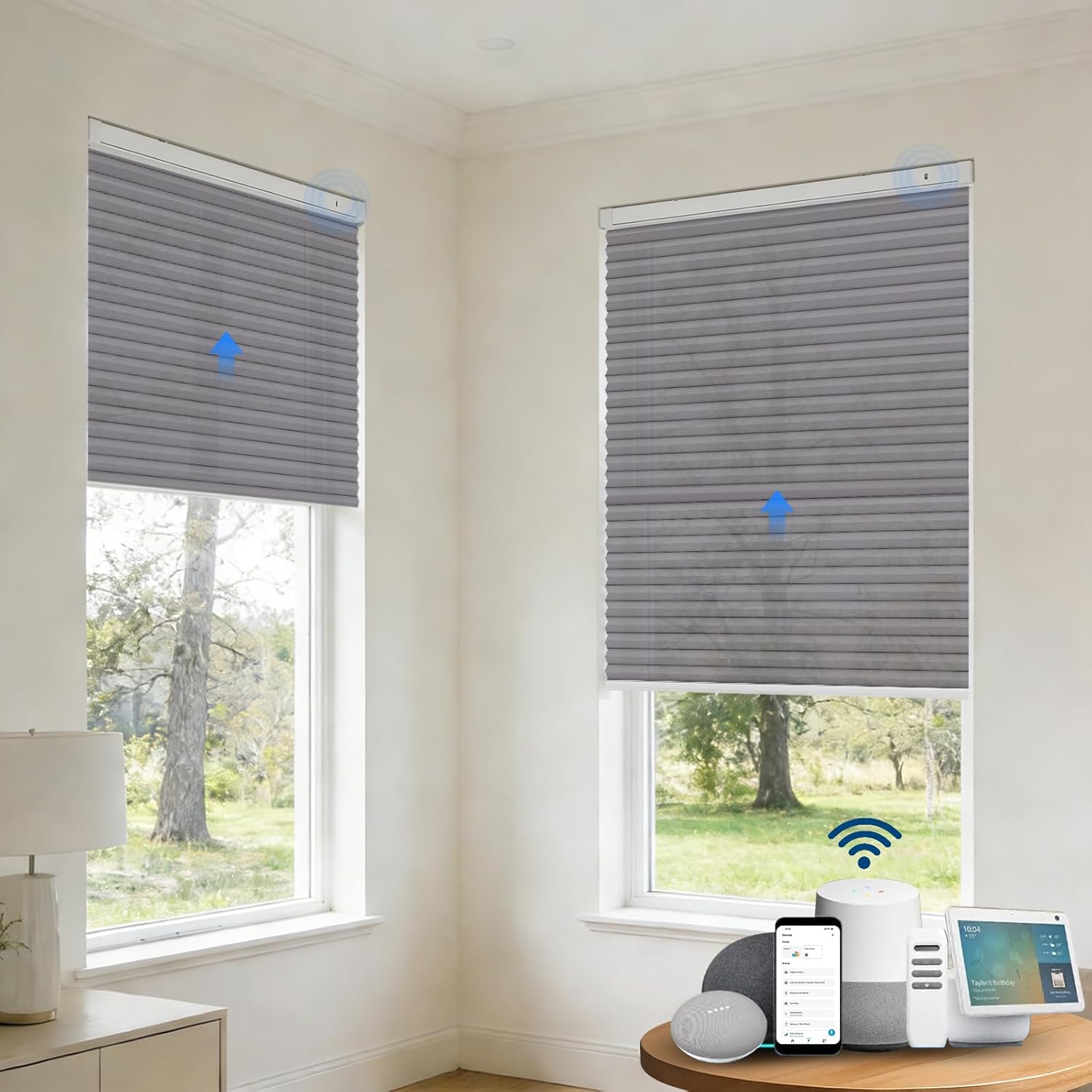 Cellular Shades Blackout Honeycomb Blinds for Indoor Windows, Cordless Cellular Shades 1.5 inch Cell Pleated for Bedroom Home Office, Custom Size, Blackout Brown