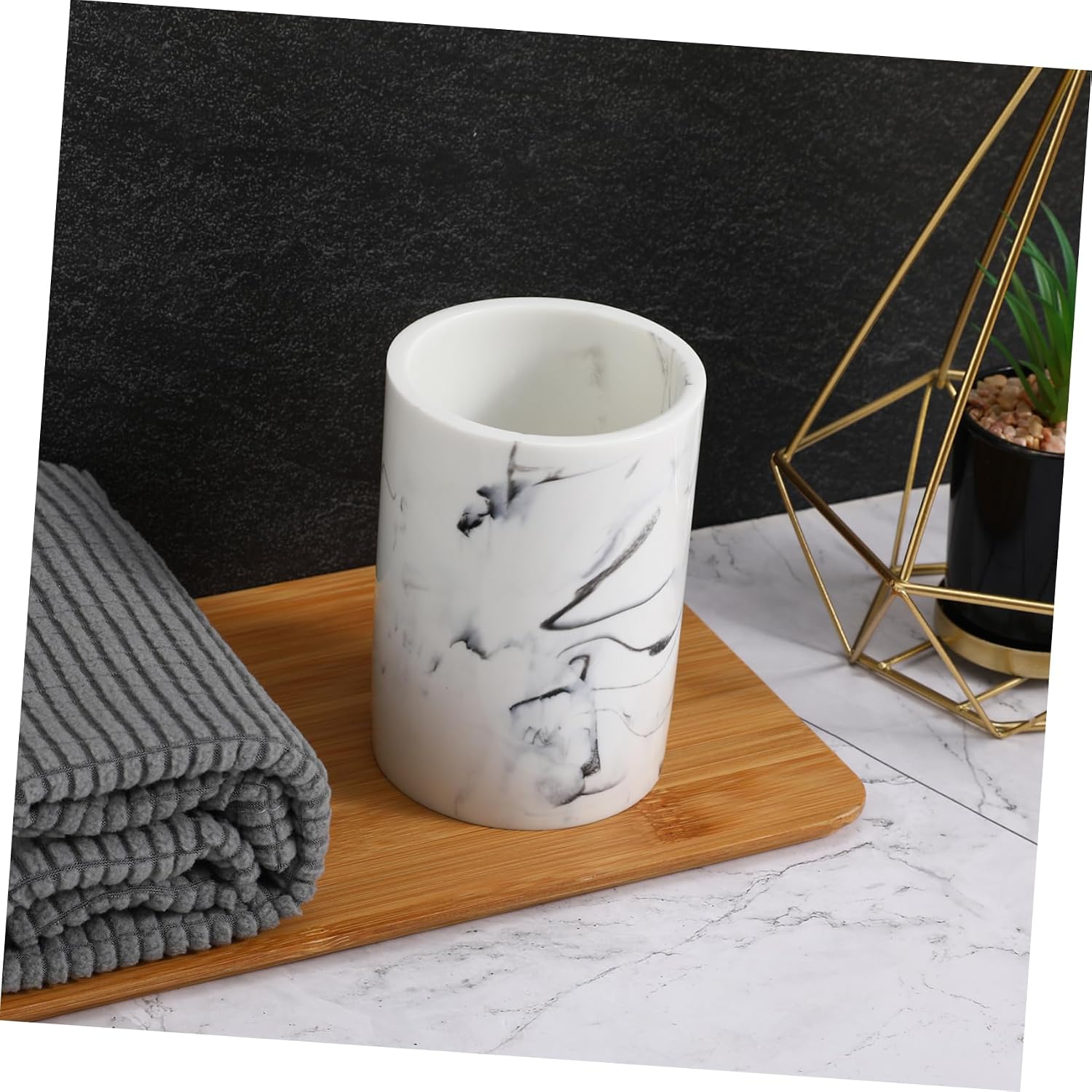 Marbling Gargle Cup Household Tooth Brushing Water Cup Space-Saving Bathroom Accessory for Use Practical Design with High-Class Material