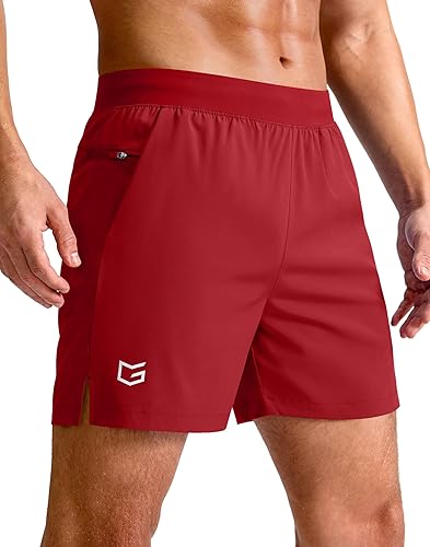 Miniatura 41 de G Gradual Pantalones cortos deportivos para correr para hombre de 7/5/9 pulgadas, bolsillo con cremallera, ligeros, para entrenamiento, gimnasio