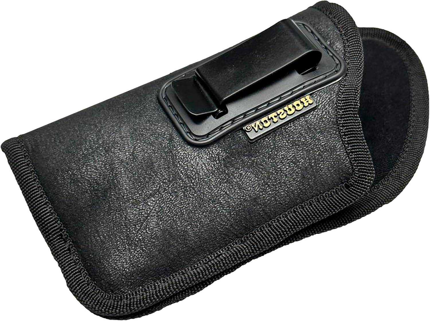 HOUSTON Gun Holster for Full Size Pistols – ECO Leather IWB Concealed Carry Holster for Glk 17 Sig P320 XDM M&P Beretta 92FS with Laser – Inside Waistband Fit with Metal Clip