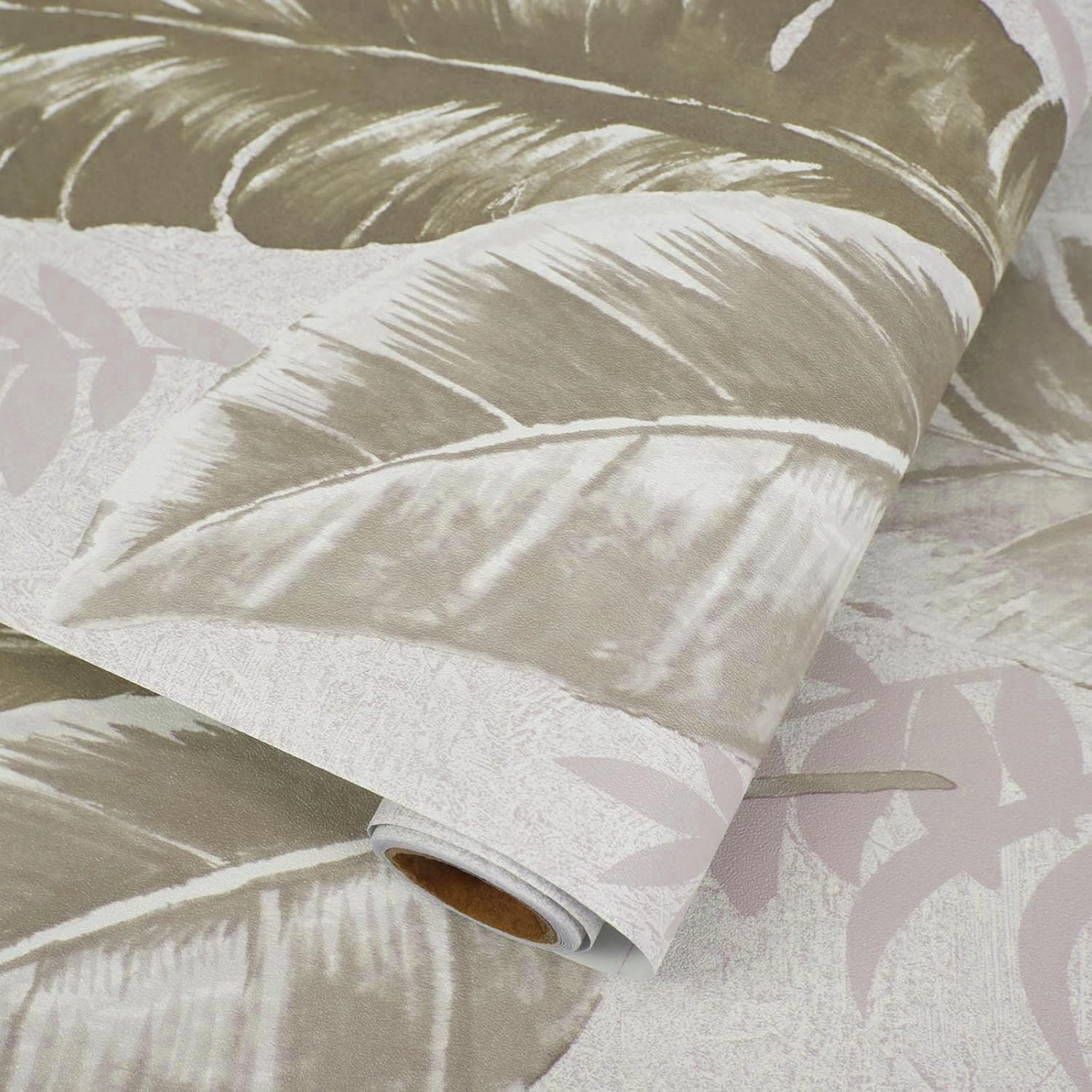 ONE2ONE ENTERPRISES Brown Leaf Self Adhesive Wallpaper, Peel & Stick Vinyl Wall Covering, Waterproof Contact Paper for Home Decoration 2 x 6 Feet