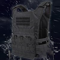 Vista 3 de Chaleco táctico Molle transpirable chaleco de entrenamiento de combate 1000D tela Oxford al aire libre Caza Chalecos suaves de aire Equipo deportivo