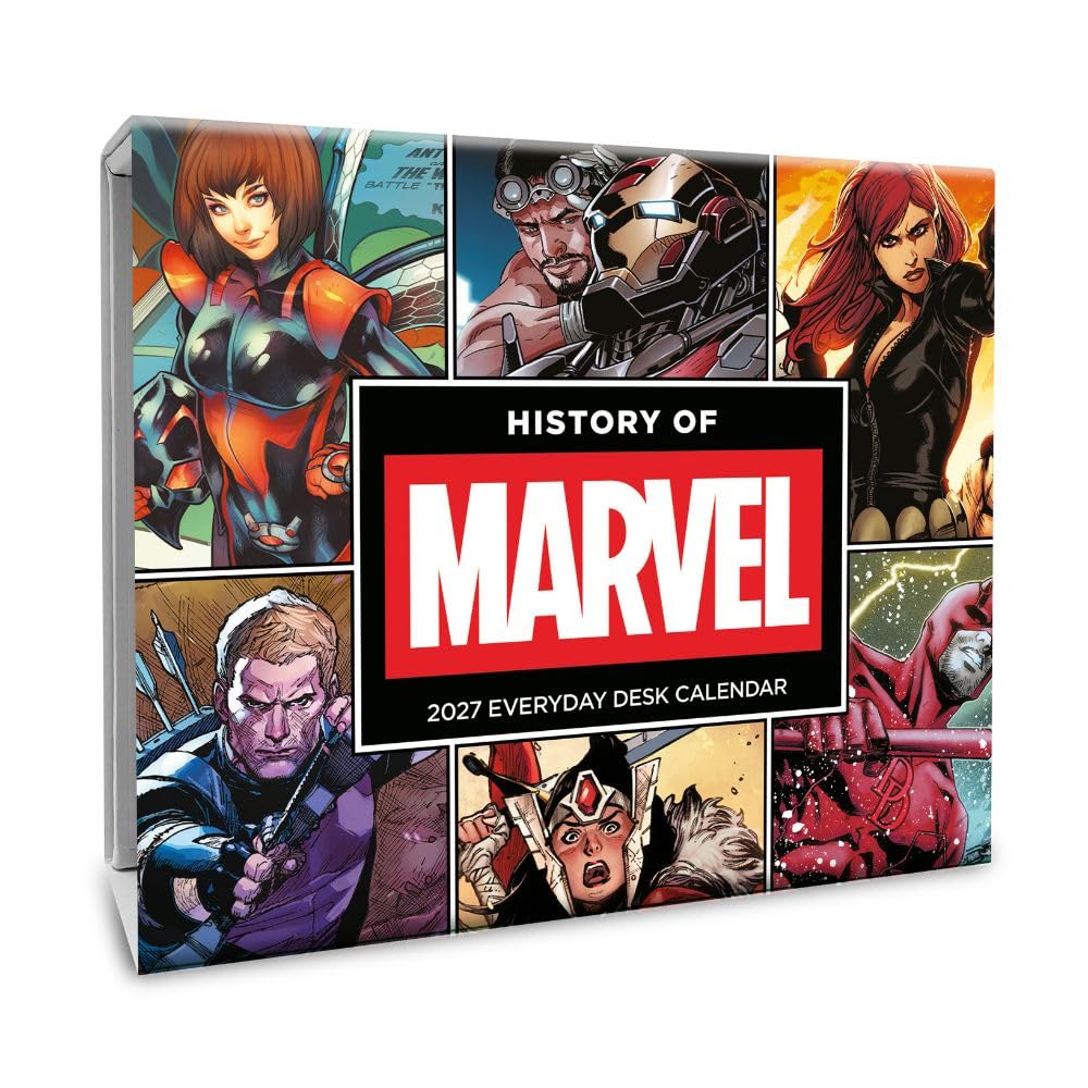 Marvel 2027 Desk Block Calendar Official Licensed Marvel Calendar, Daily Tear-Off Pages, Iconic Superhero Artwork Featuring Avengers & Marvel Heroes, Compact Desktop Format, Gift for Marvel Fans