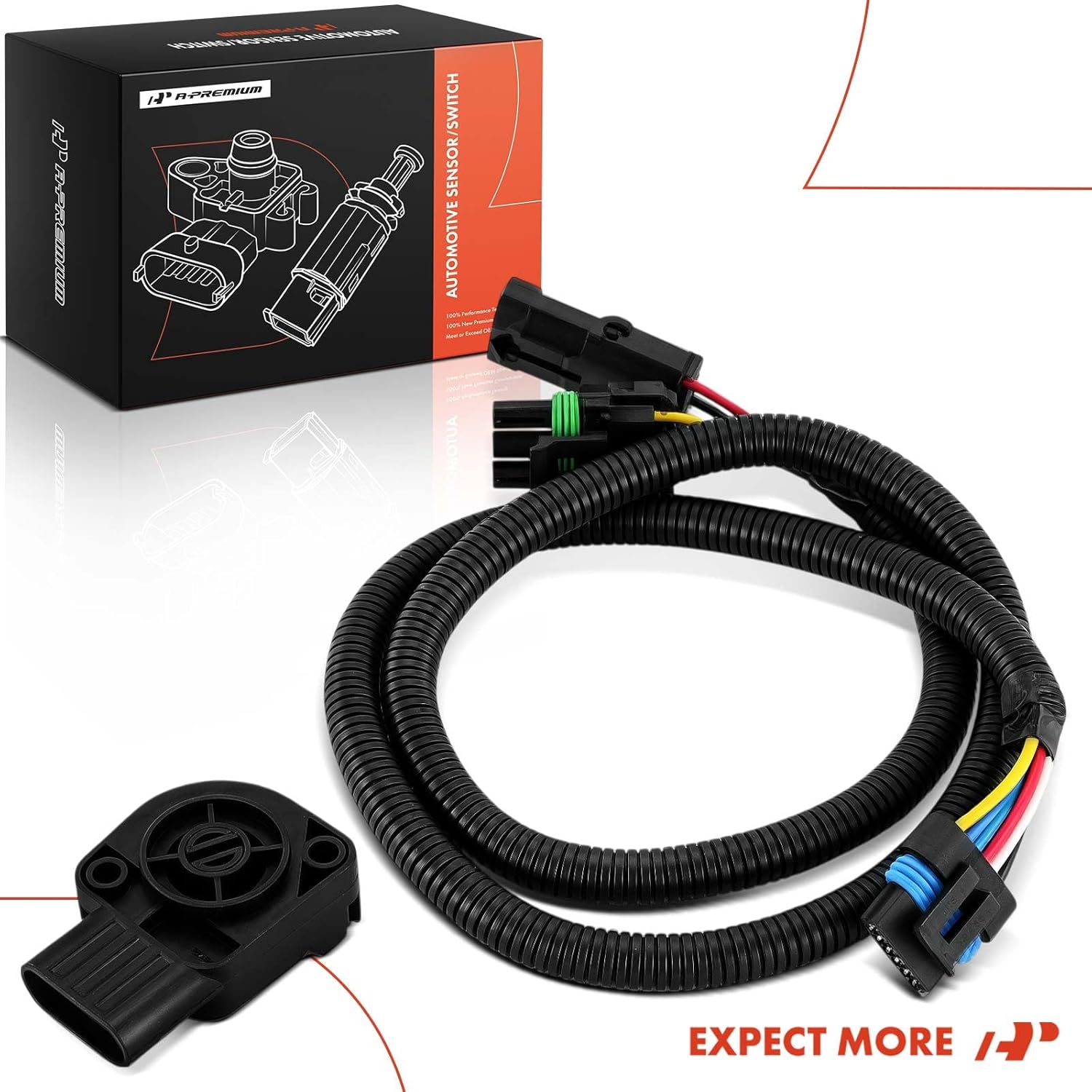 A-Premium TPS Throttle Position Sensor Compatible with Advance Mixer & American Lafrance & Autocar LLC. & Bering & Blue Bird & Bus & Capacity of Texas & Country Coach Motorhome & Dodge & Ram & More