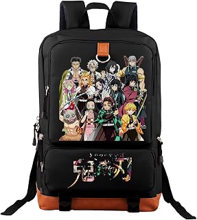 Anime Backpack Bag Laptop Schoolbag Travel College Bookbag Cosplay for Boys Girls Teens,17 inch Black