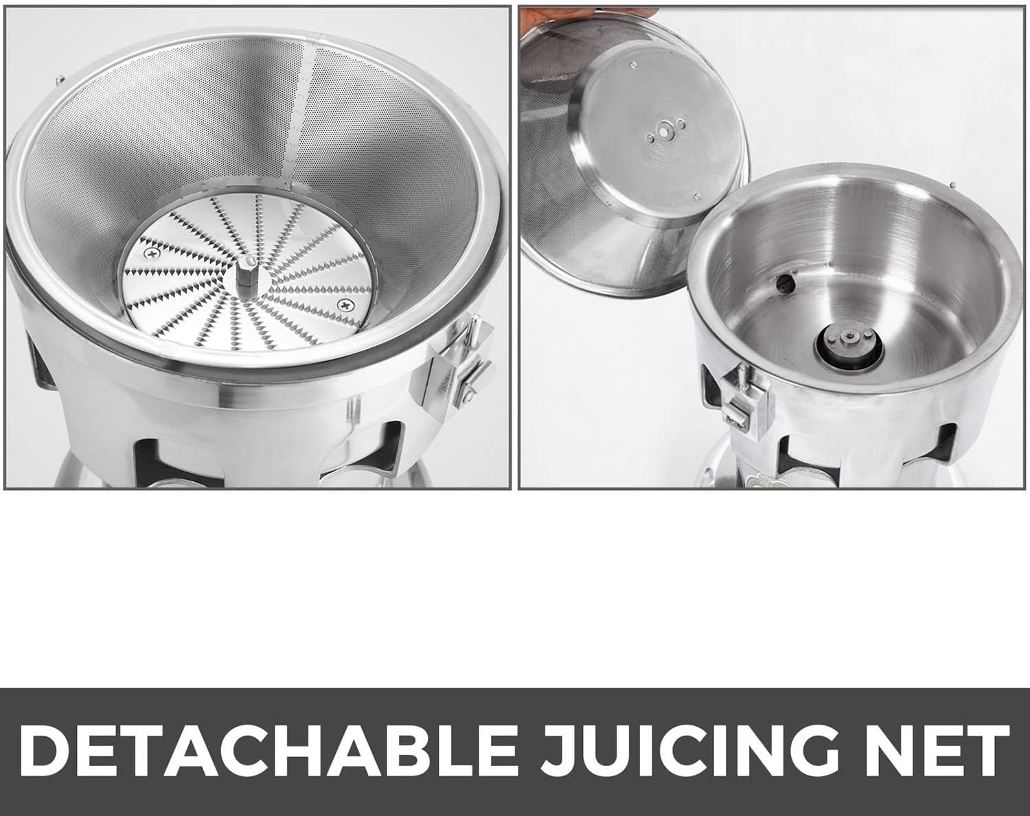 Electric Citrus Juicer, Commercial Juice Extractor, 2L Large Feed Chute Heavy Duty Juicer Machine, Stainless Steel Juice Extractor with Filter for Juice Shops, Restaurants, Hotels