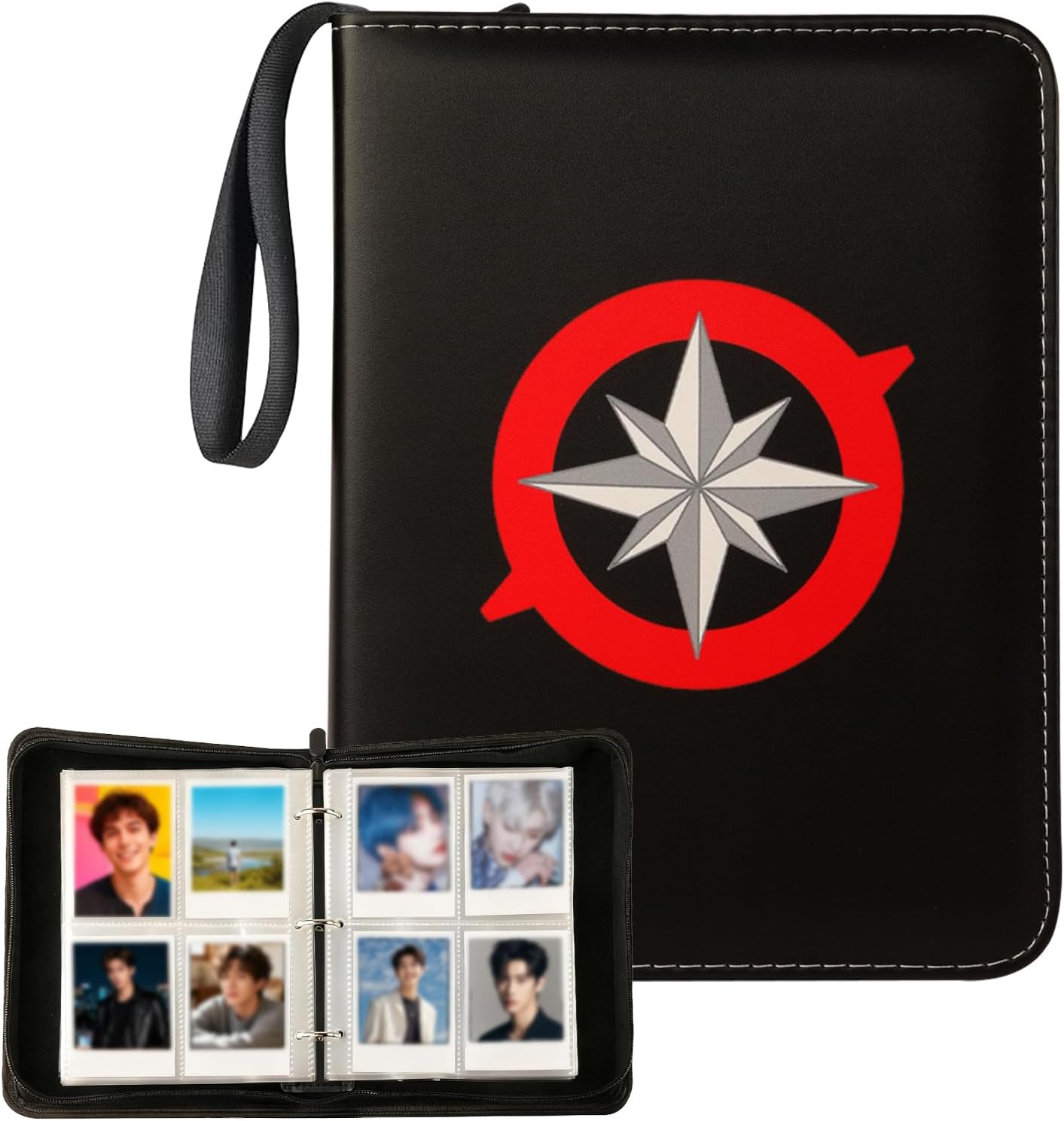 Stray 400 Pockets Photocards Binder, Portable Album Photo Card Holder with Removable Sleeves, Card Collection Binder for SK-Z Fans Gifts (Black)