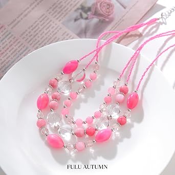 FULU AUTUMN Layered Statement Necklaces for Women Chunky Beaded Necklaces Costume Jewellery Valentines Gifts for Her