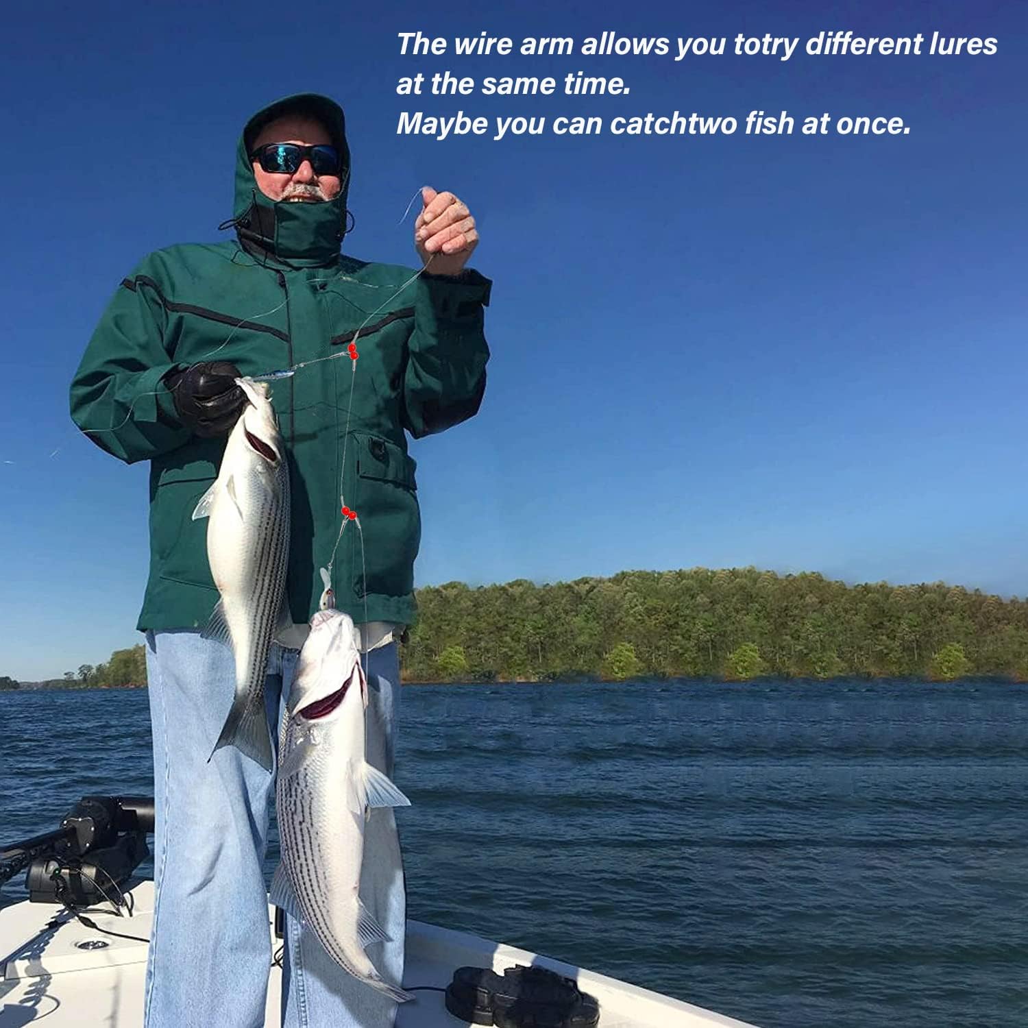 YOTO Fishing Leaders,Saltwater Tackle Rig with Swivels Snap, High-Strength Fishing Wire Gear Equipment for Lures Bait Or Hooks,1Arm and 2Arm : Sports & Outdoors