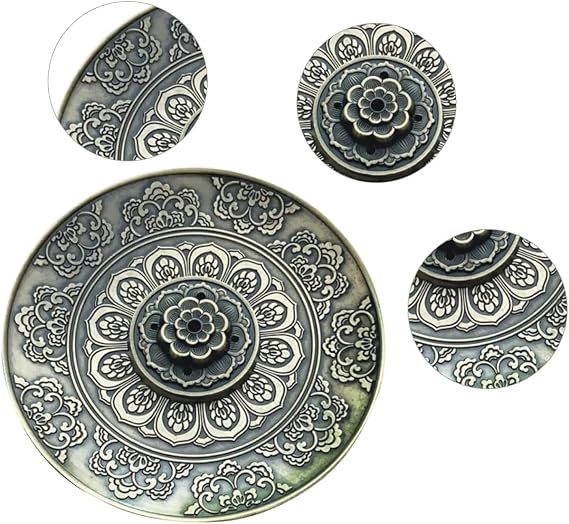 Bronze Incense Burners, Lotus Incense Sticks Holder, Detachable Lotus Stick Incense Holder for Home, Bedroom, Yoga Room, Tea House