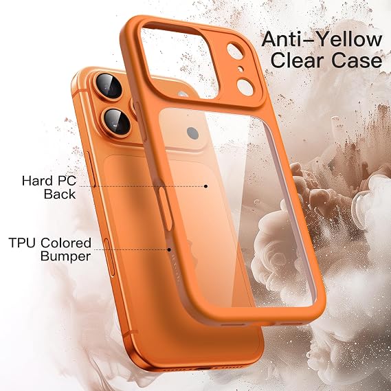 JETech Case for iPhone 17 Pro Max, Orange