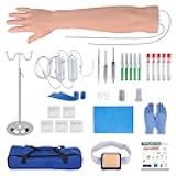 Skillssist Phlebotomy Practice Kit, IV Practice Arm with Veins, Blood Draw & Venipuncture Training for IV Insertion Practice, IV Injection Practice Kit for Medical Education and Demonstration Only