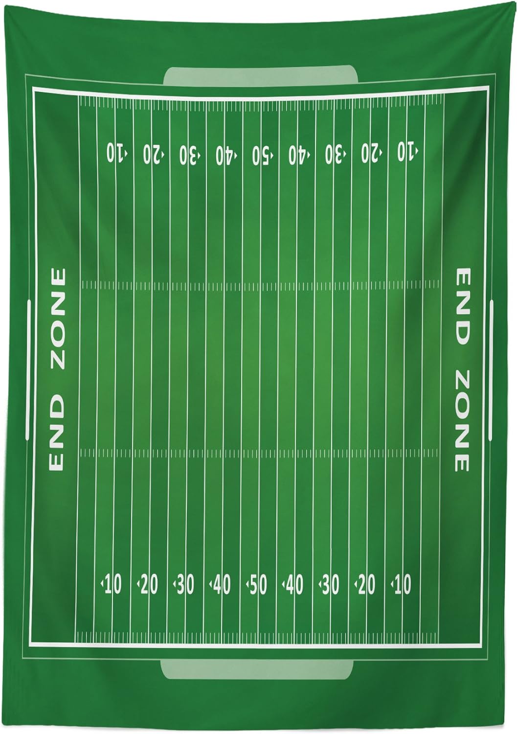 Ambesonne Football Tablecloth, Field of The Game Strategy Tactics End Zone Touchdown Sports Competition Theme, Rectangular Table Cover for Dining Room Kitchen Decor, 60" X 90", White Lime