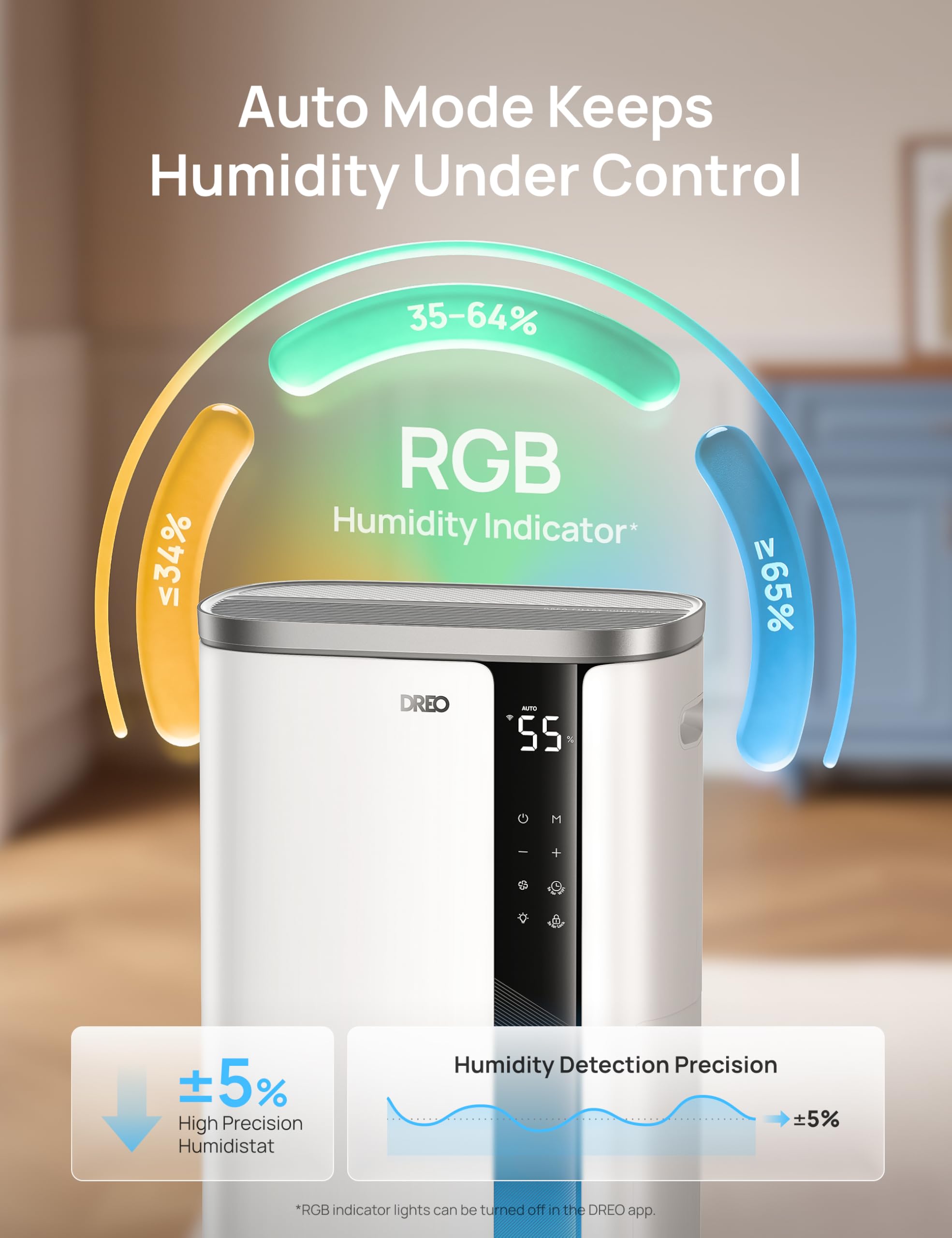 DREO Smart Dehumidifier - 4500 Sq Ft, Energy Star -6 DREO Smart Dehumidifier - 4500 Sq Ft, Energy Star -6